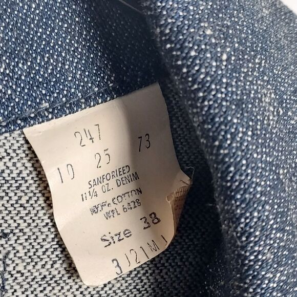 Vintage Maverick Cowboy Cut Denim Jacket NWT 1973 USA Sz 38 Blue Bell NOS - Picture 10 of 16